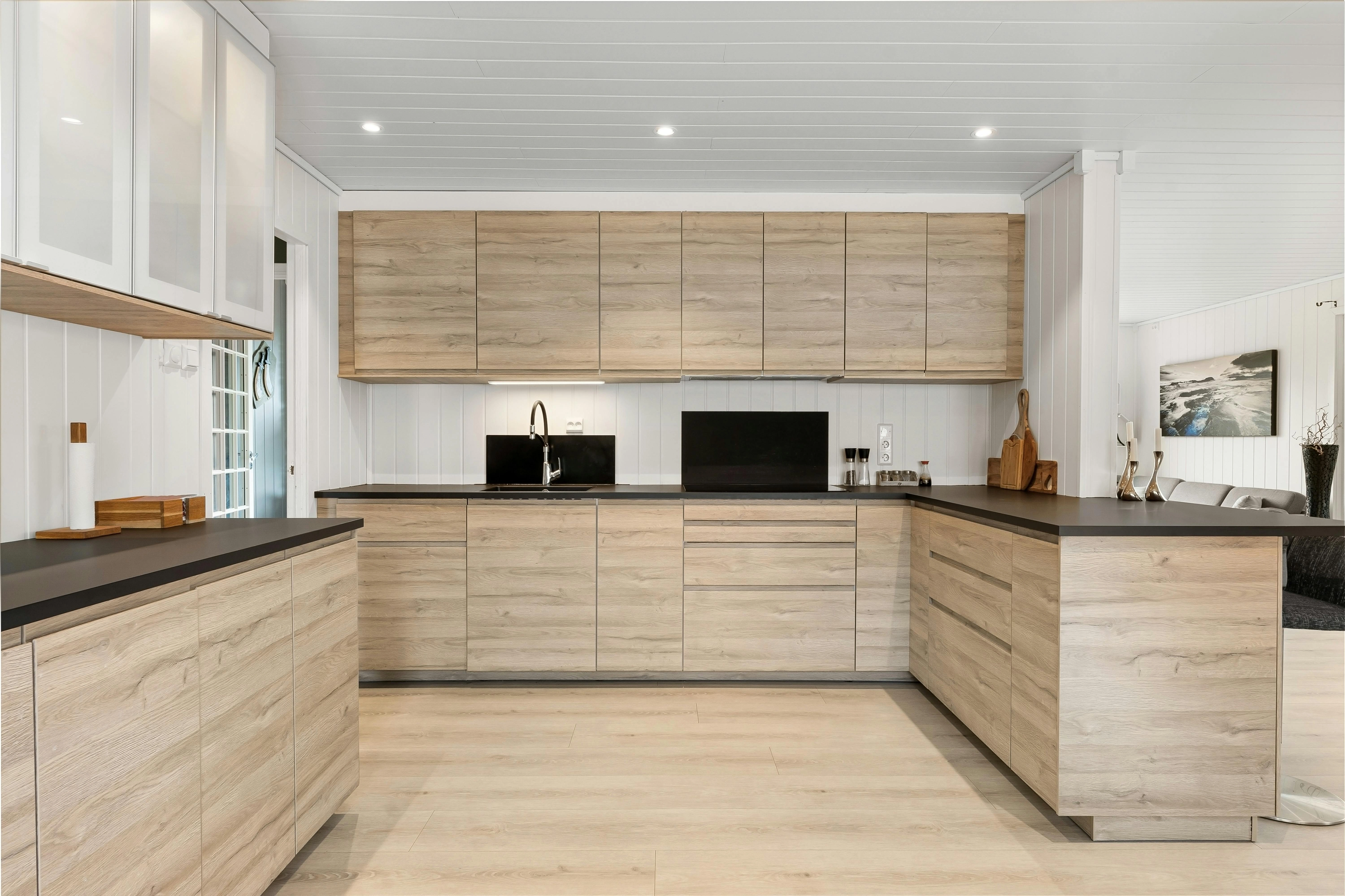 white oak cabinets