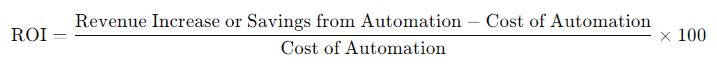 ROI Calculation from automation
