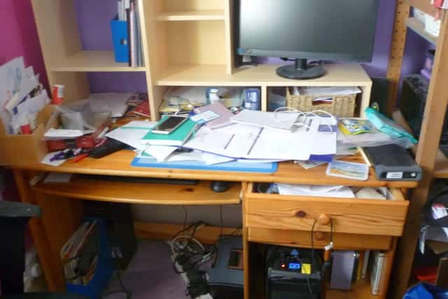 decluttering my desk