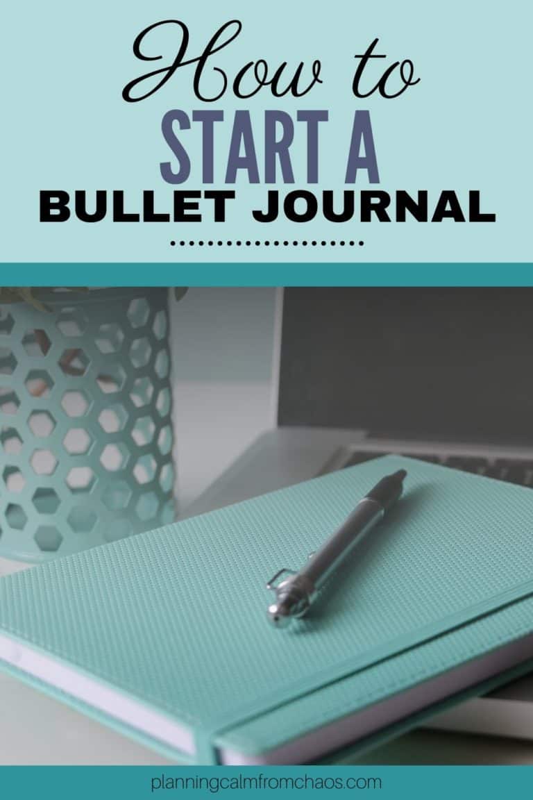how to start a bullet journal