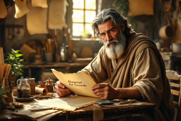 Apostle Peter writing his Blueprint for growth Apostle Peter writing his Blueprint for growth