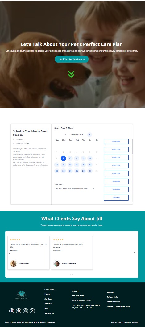 Let’s Talk About Your Pet’s Perfect Care Plan Section Design