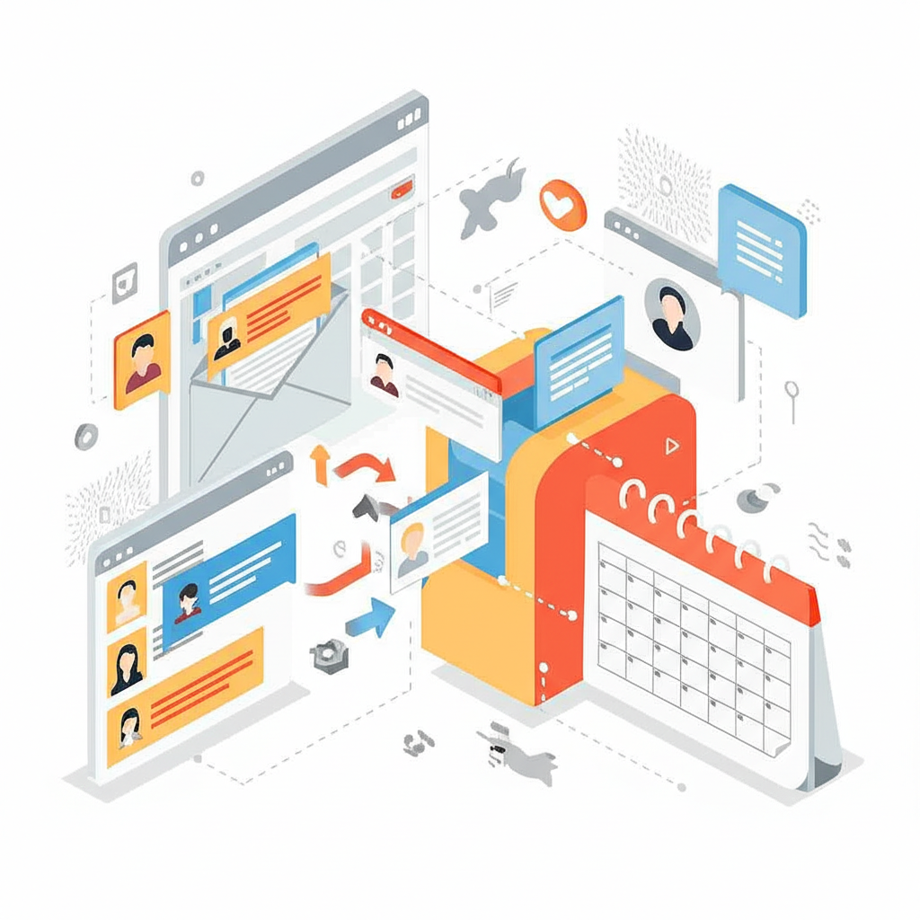 AI scheduling flow illustration