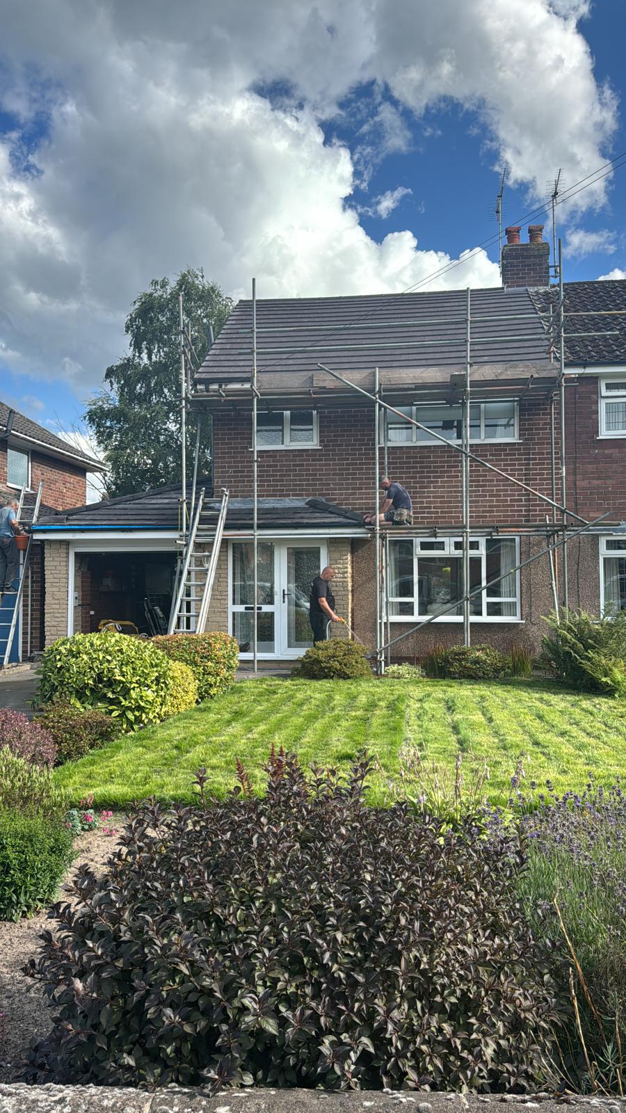 Roofing Team Working