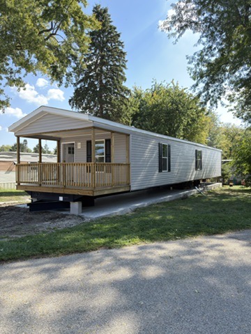 Manufacture home being installed in a community lot Manufacture home being installed in a community lot