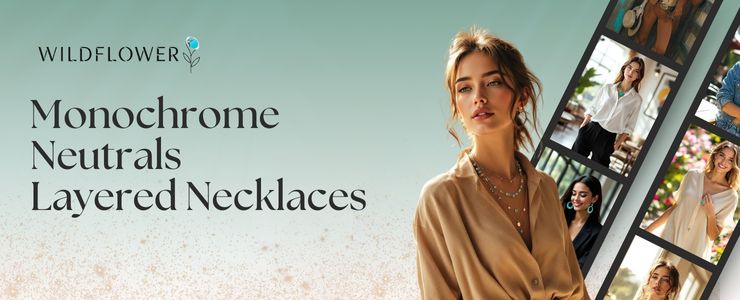 Monochrome Neutrals + Layered Necklaces Monochrome Neutrals + Layered Necklaces