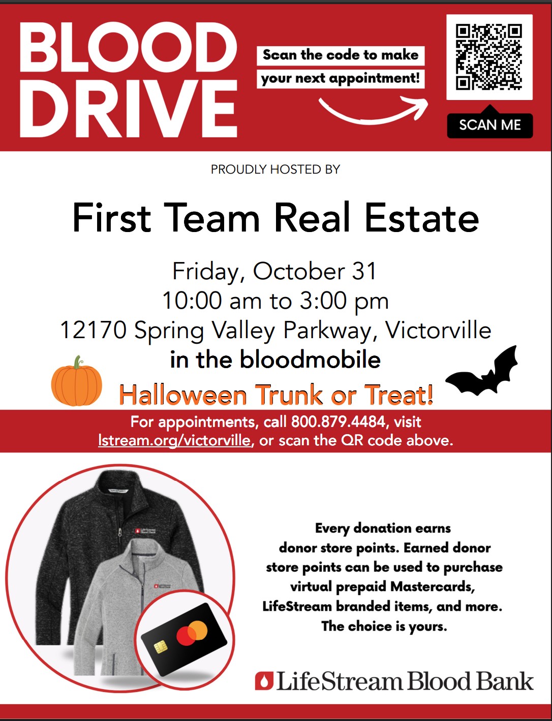 Halloween Blood Drive at First Team Real Estate