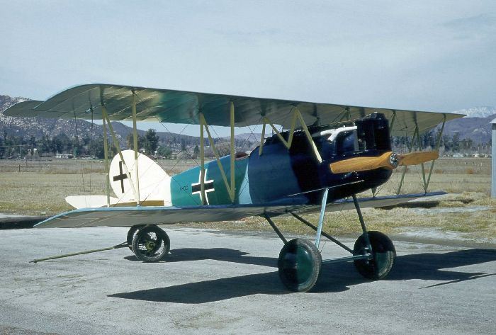 Vintage biplane on the ramp at historic Flabob Airport in Jurupa Valley, California