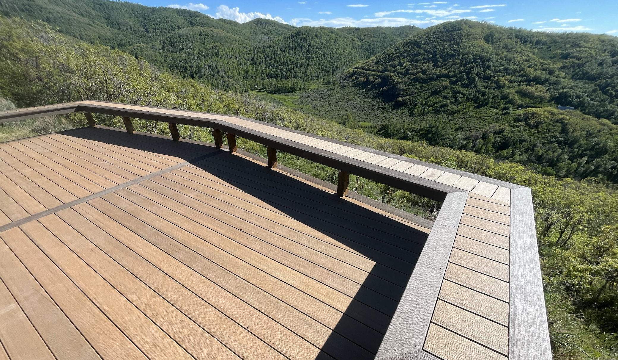 deck with bench deck with bench