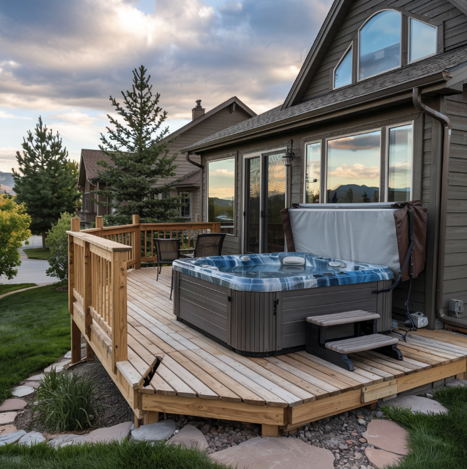 Hottub on Utah Deck Hottub on Utah Deck