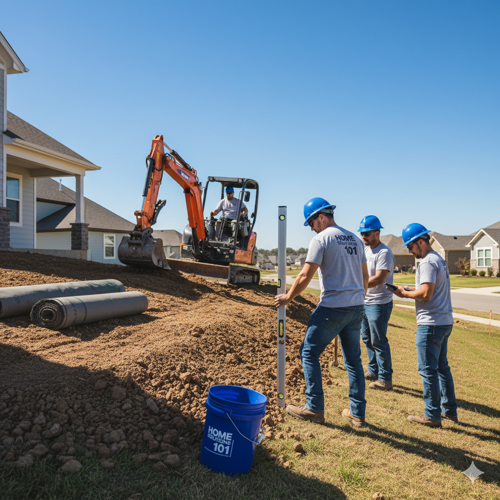 Corrective grading and drainage in Ann Arbor MI by Home Solutions 101
