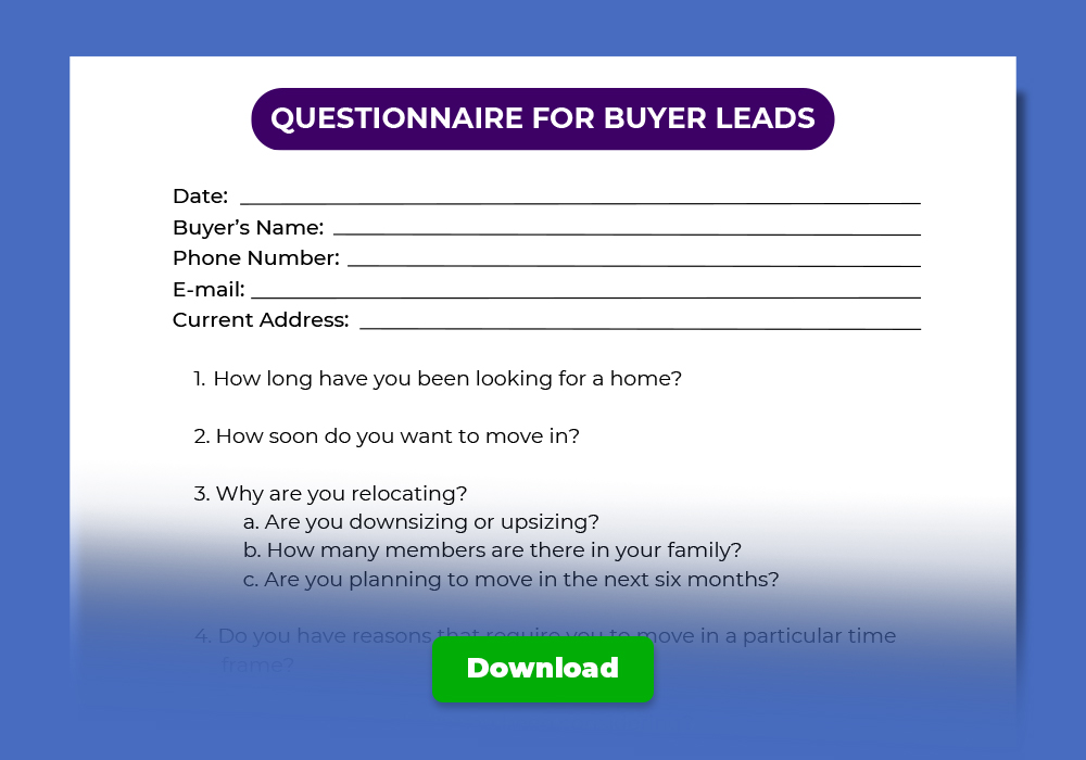 questionnaire for buyer leads