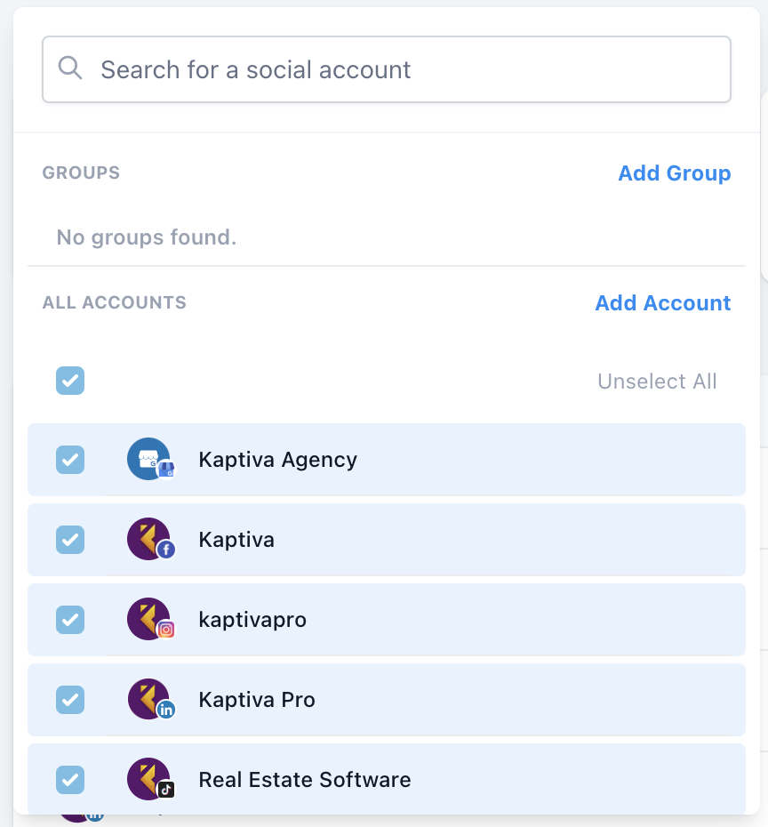 Multiple accounts