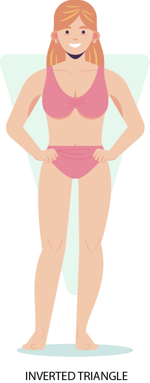 inverted triangle body shape