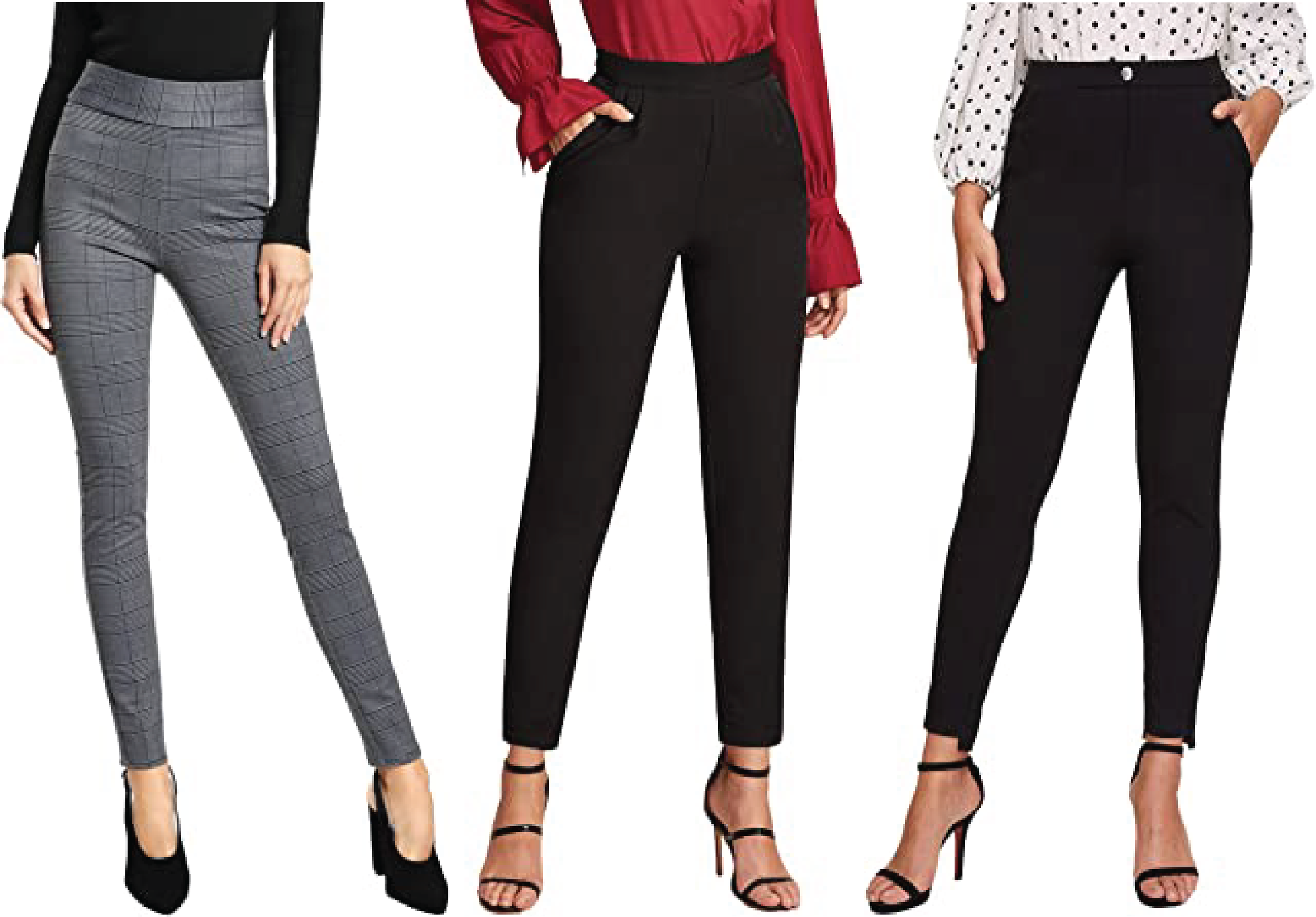 high waisted skinny work pants