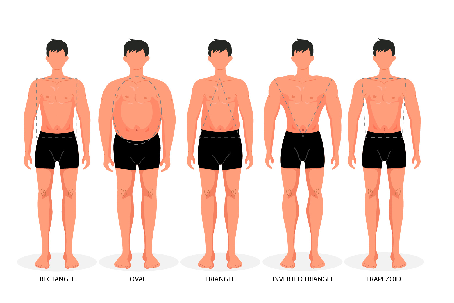 five body shapes for men