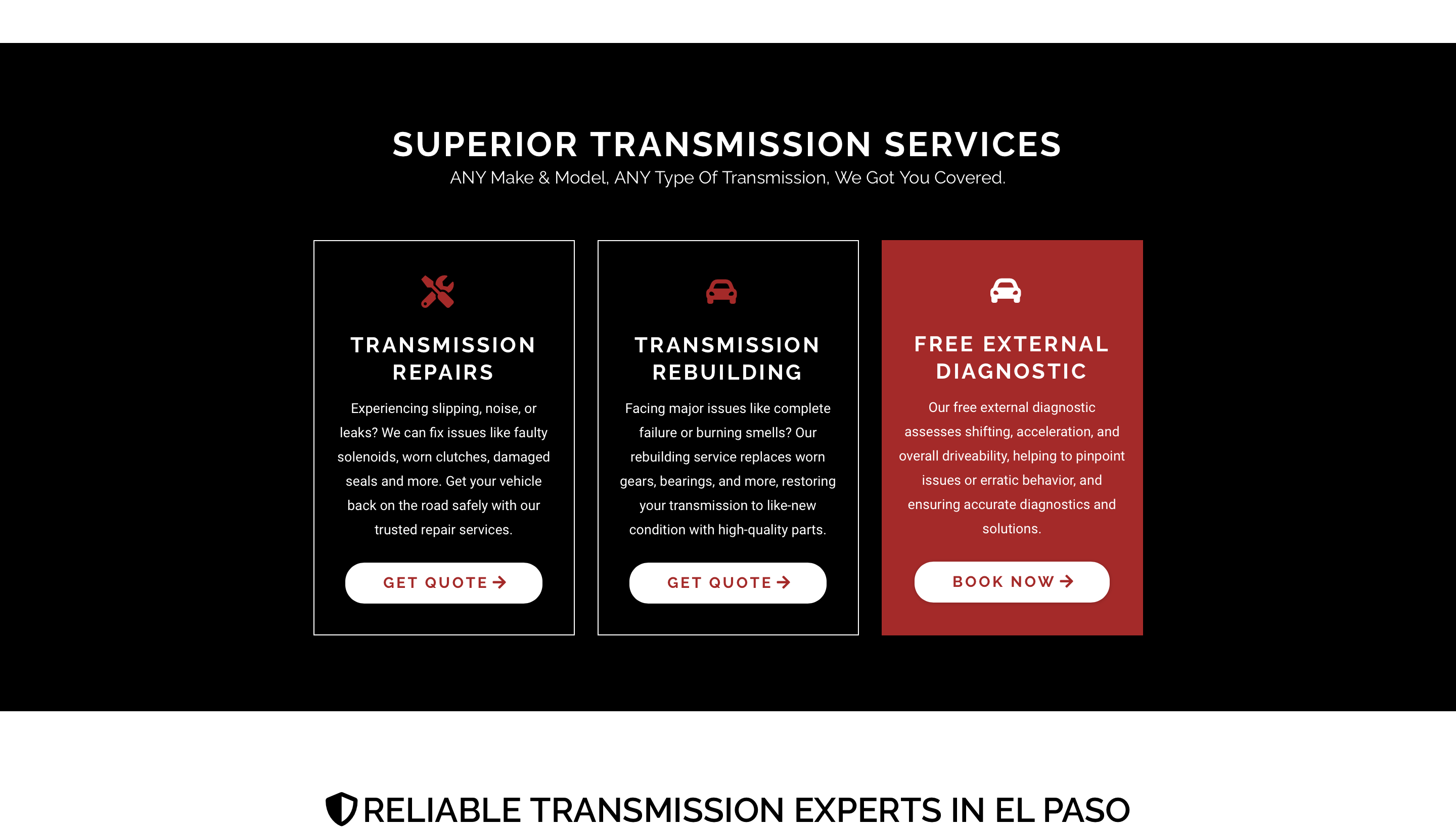 website example of auto transmission repair client website example of auto transmission repair client