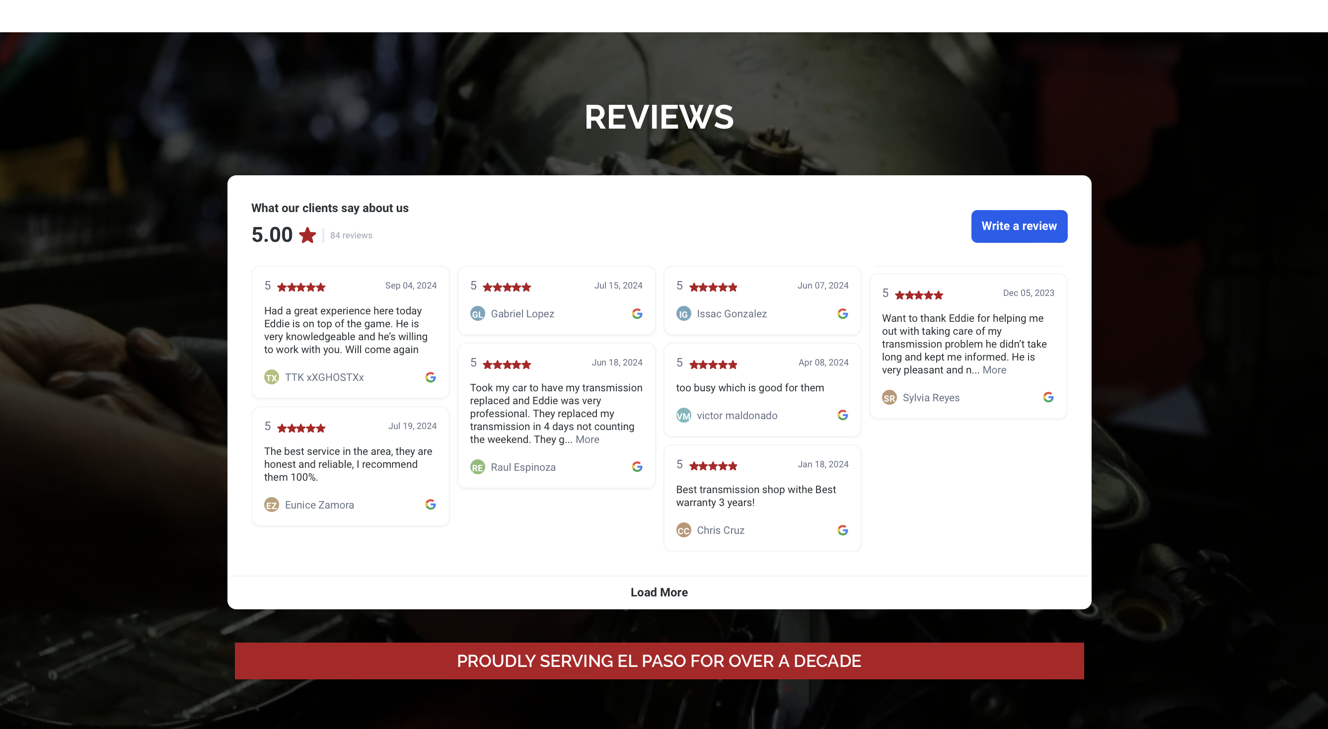 screenshot of reviews integration with ouir websites screenshot of reviews integration with ouir websites