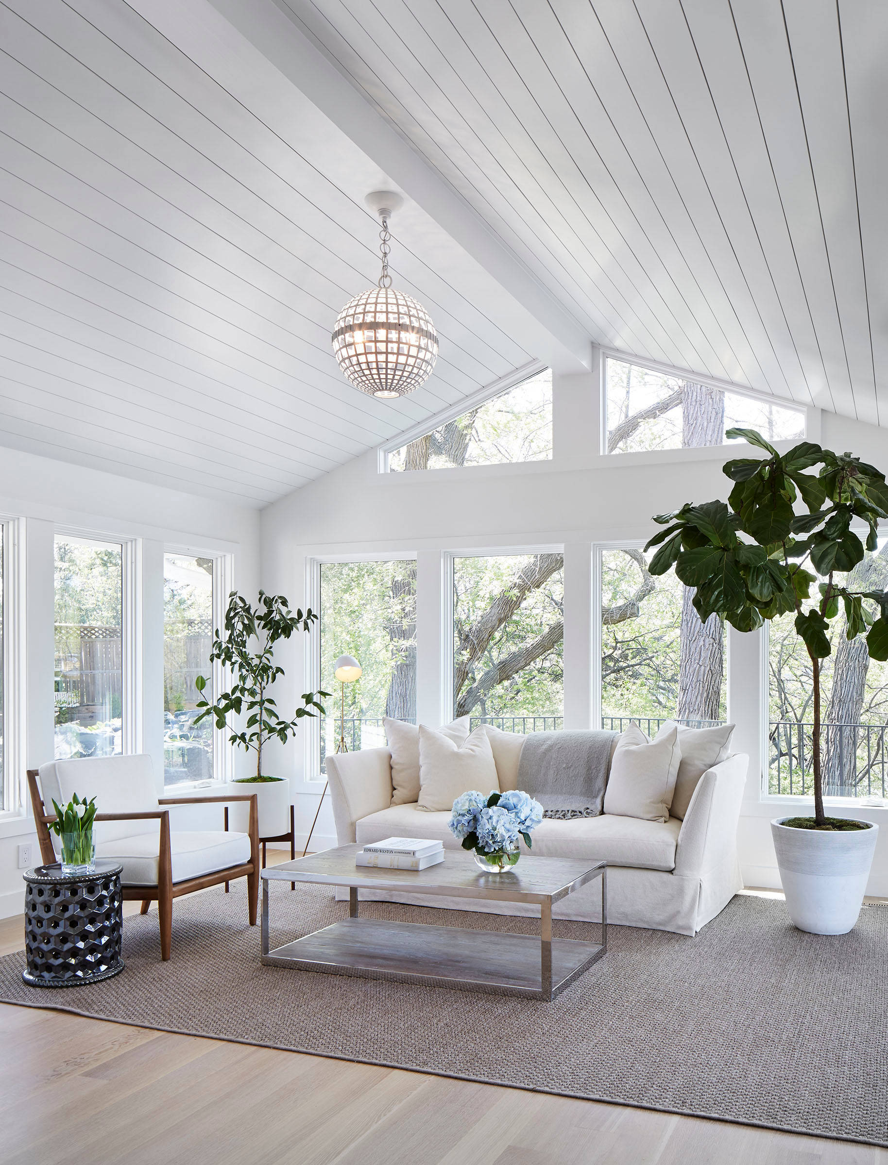 newly added sunroom on display