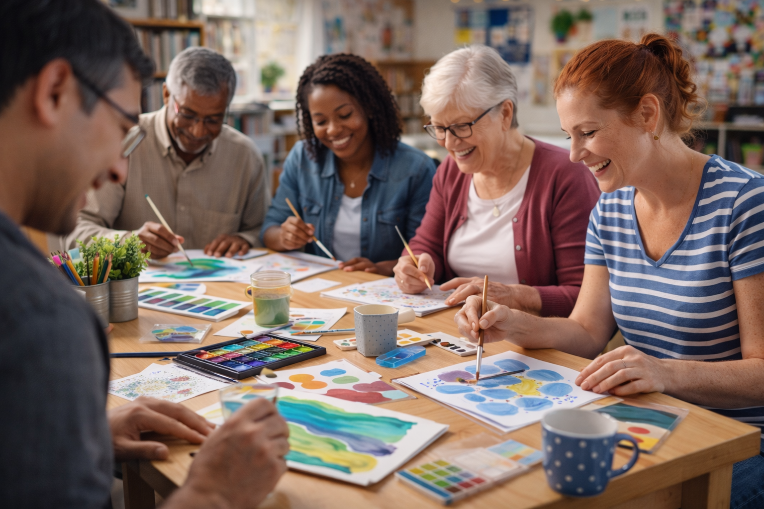 Community members connecting at a local event