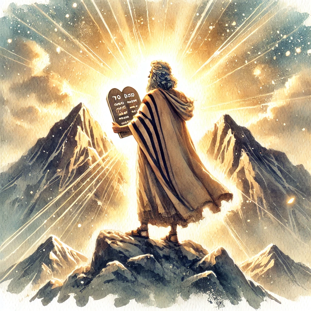 Moses and the stone tablets