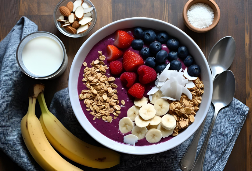 vegan powerbowl smoothie, tasty vegan food