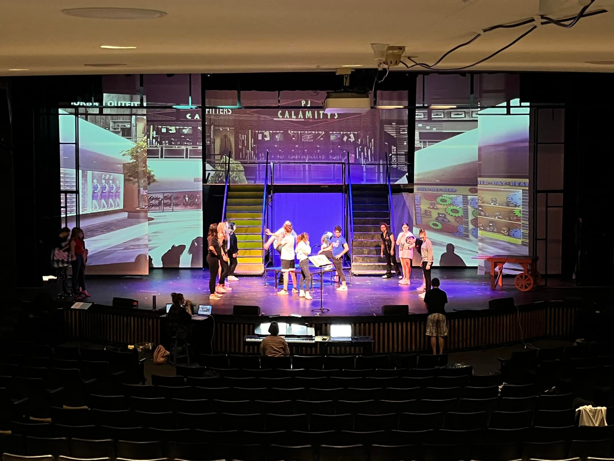 Mean Girls, projections by Broadway Media