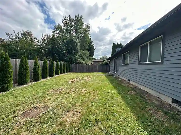 Seattle backyard before deck installation