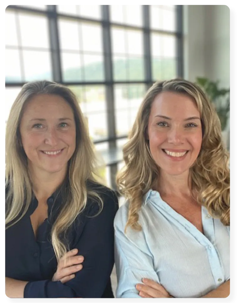 Joy Waugh and Melanie Fisher, founders of Sol Light