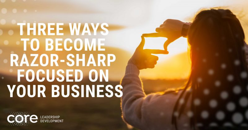Three Ways to Become Razor-Sharp Focused on Your Business