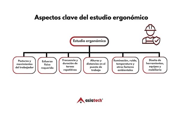 Aspectos clave del estudio ergonómico
