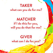 givers takers matchers Adam Grant