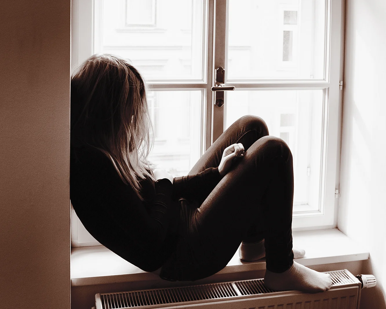 Sitting near window