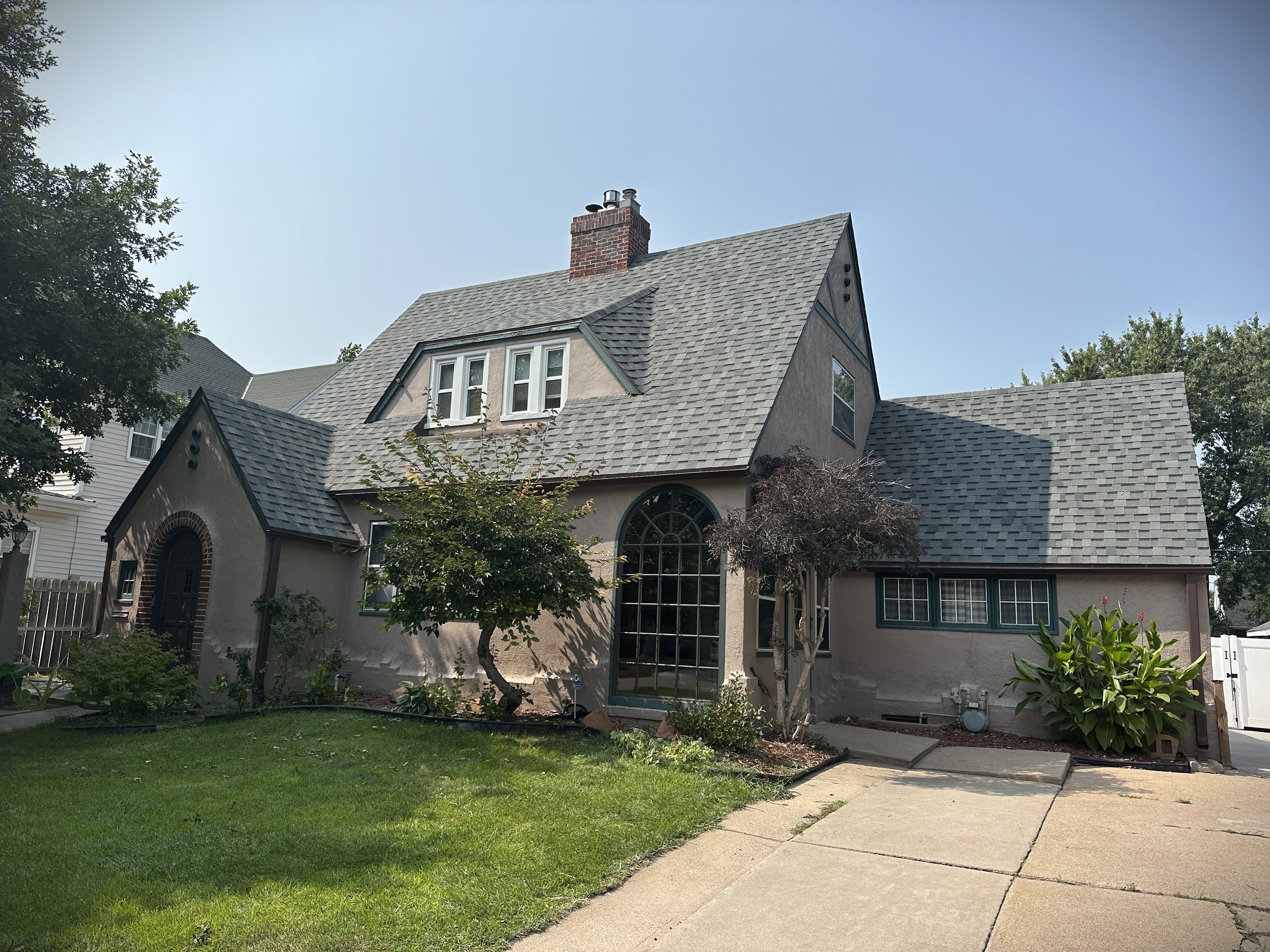 a beautiful house with newly installed roof