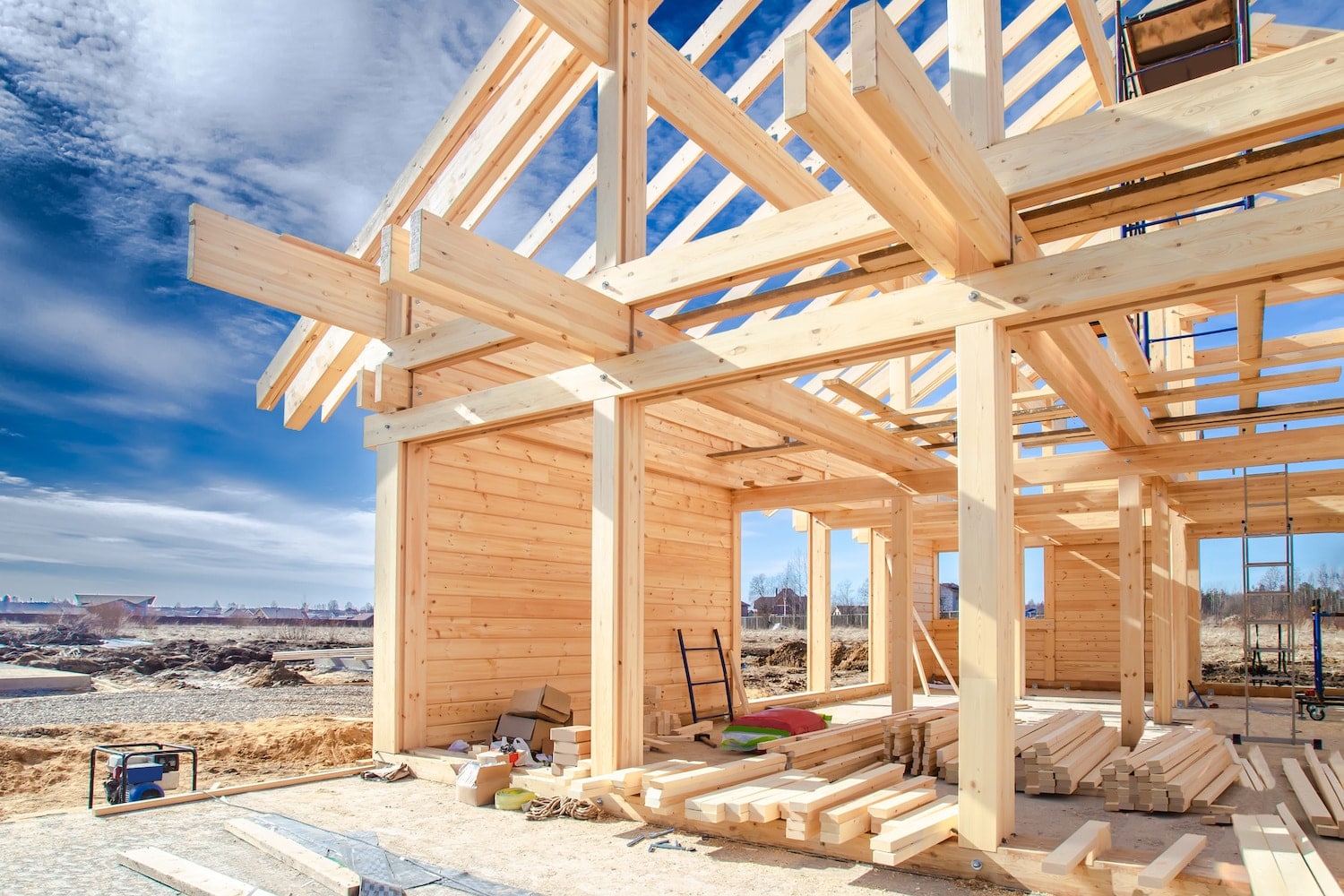 an ongoing new construction of a house