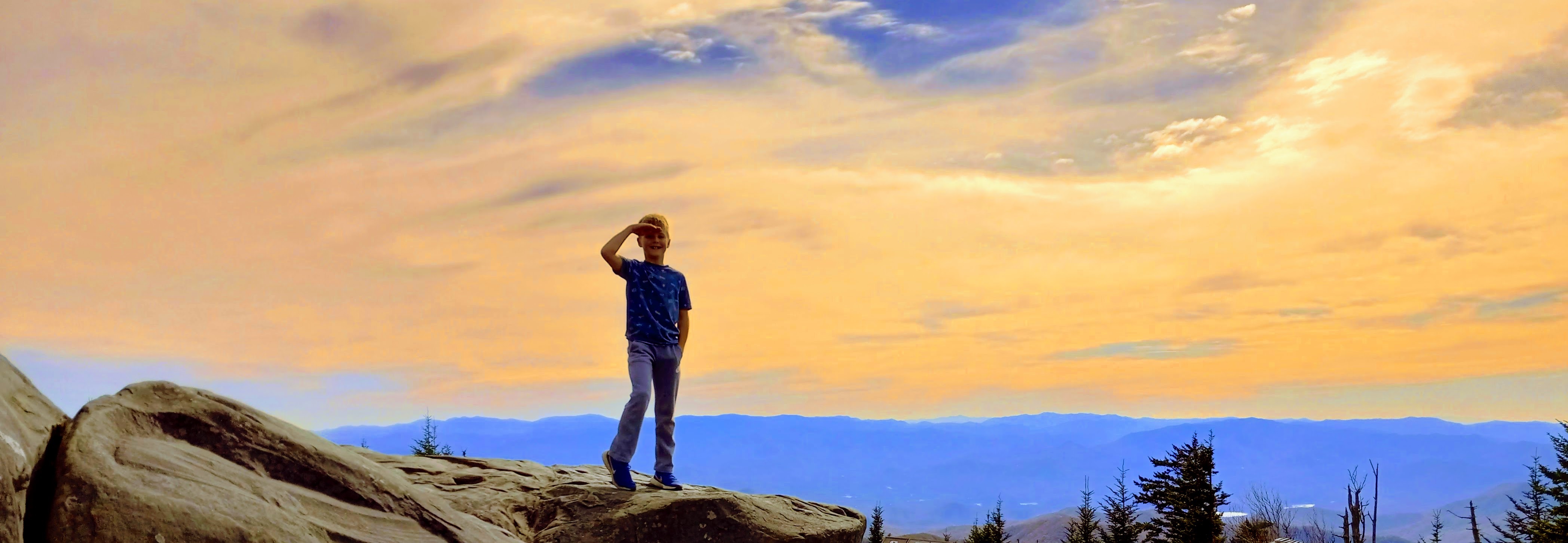 Boy on mountain Boy on mountain