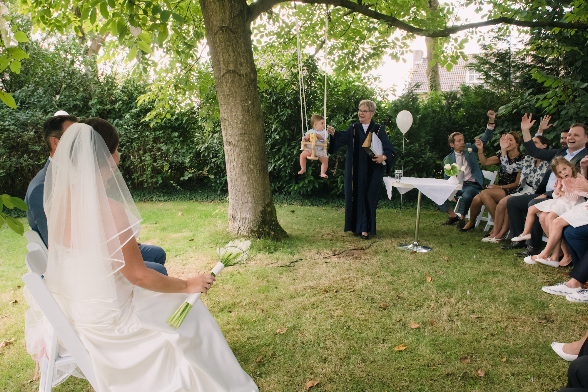 backyard wedding ceremony