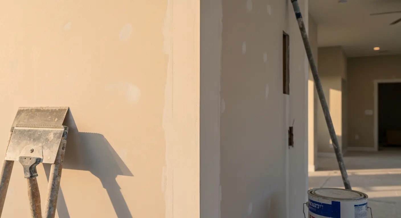 Smooth drywall finish