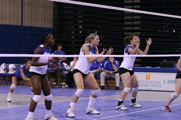 Kristin Bignell in a volleyball match at University at Buffalo Kristin Bignell in a volleyball match at University at Buffalo