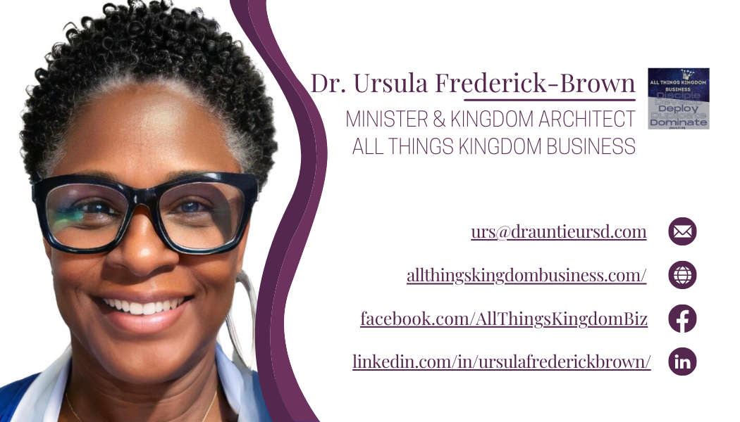 Dr. Ursula Frederick Brown Digital Business Card