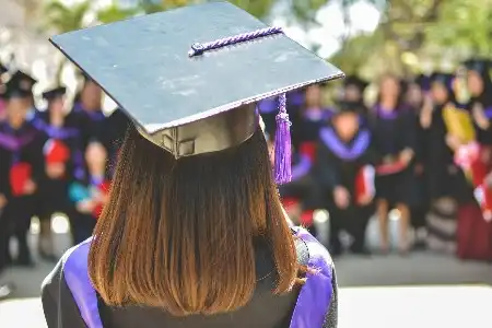 Woman graduating