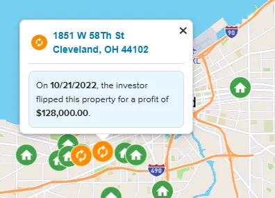 Map View With Property Markers Map View With Property Markers