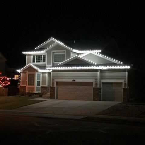 Cool white LED holiday lighting Northern Colorado