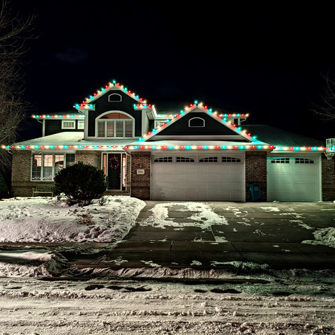 Beautiful multi-color Christmas lighting Loveland area