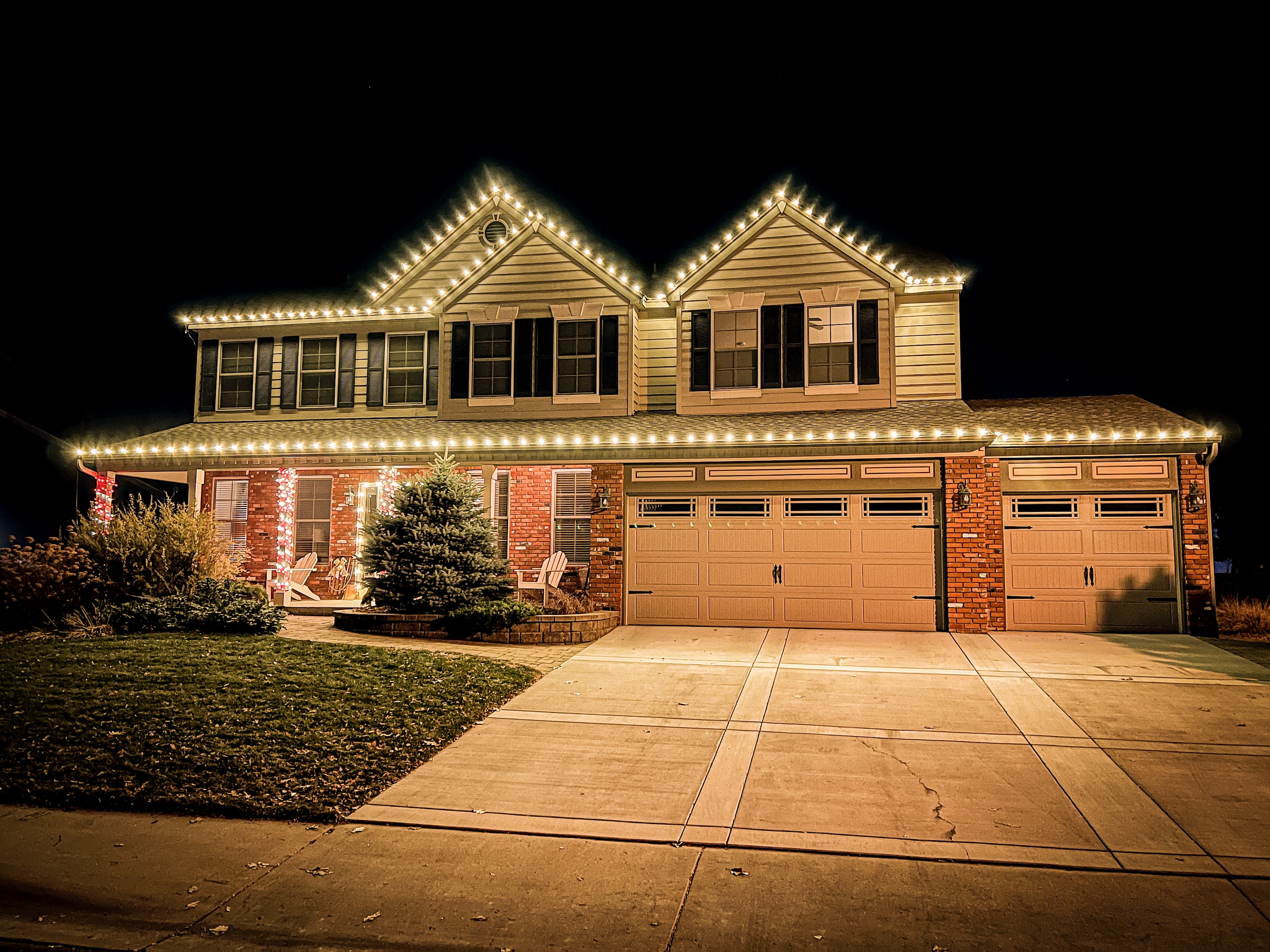 Elegant warm white LED holiday lights Colorado