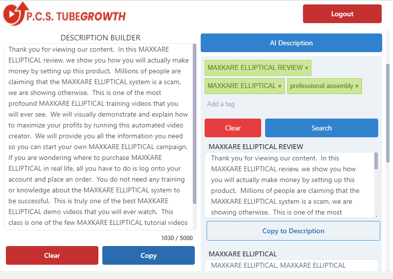 pcs tube growth chrome extension