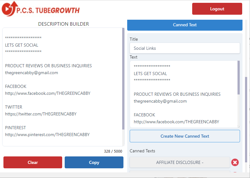 pcs tube growth chrome extension