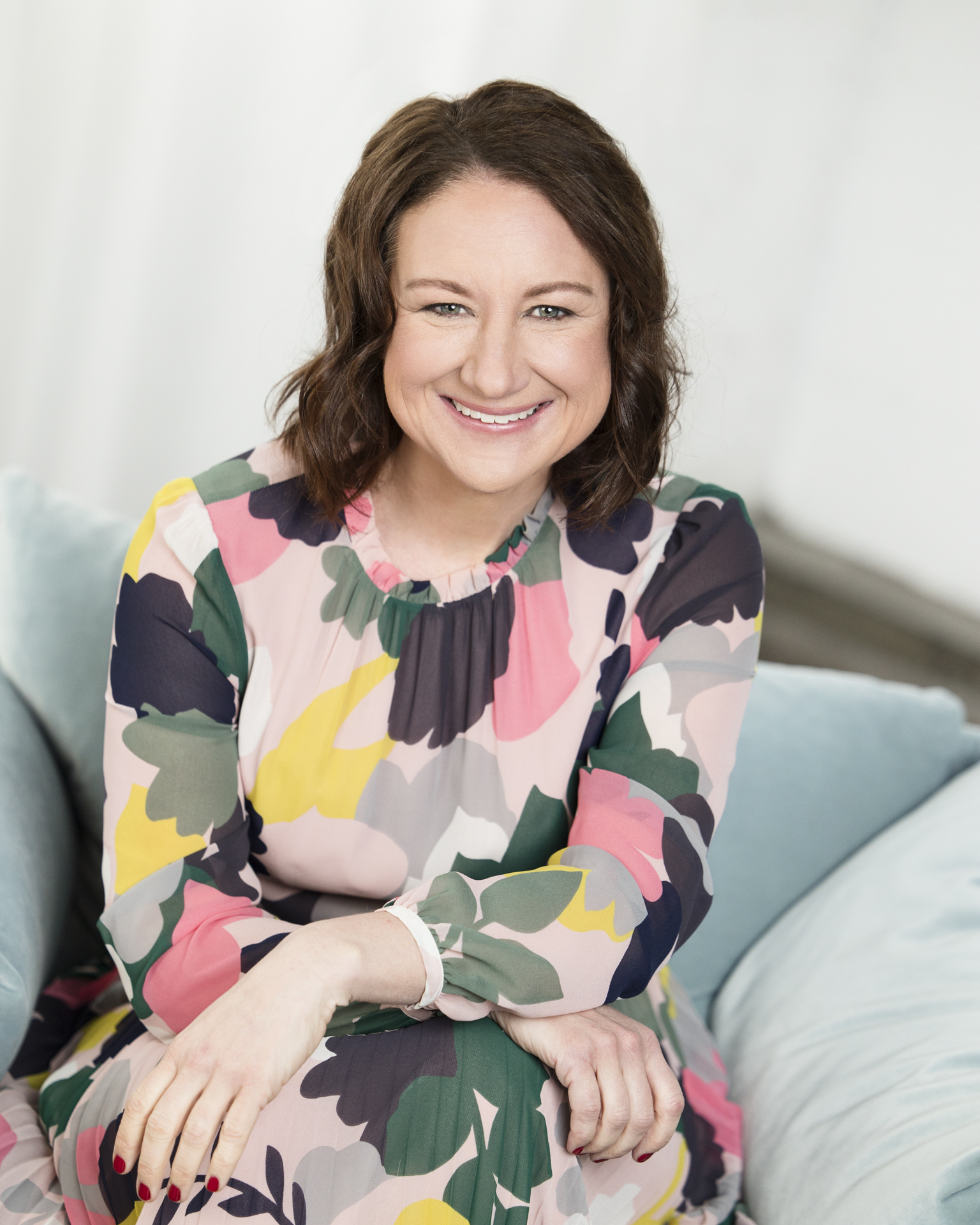 A Portrait of a lady wearing a multi-coloured dress Alison McWhirter Personal Branding Photography Melbourne