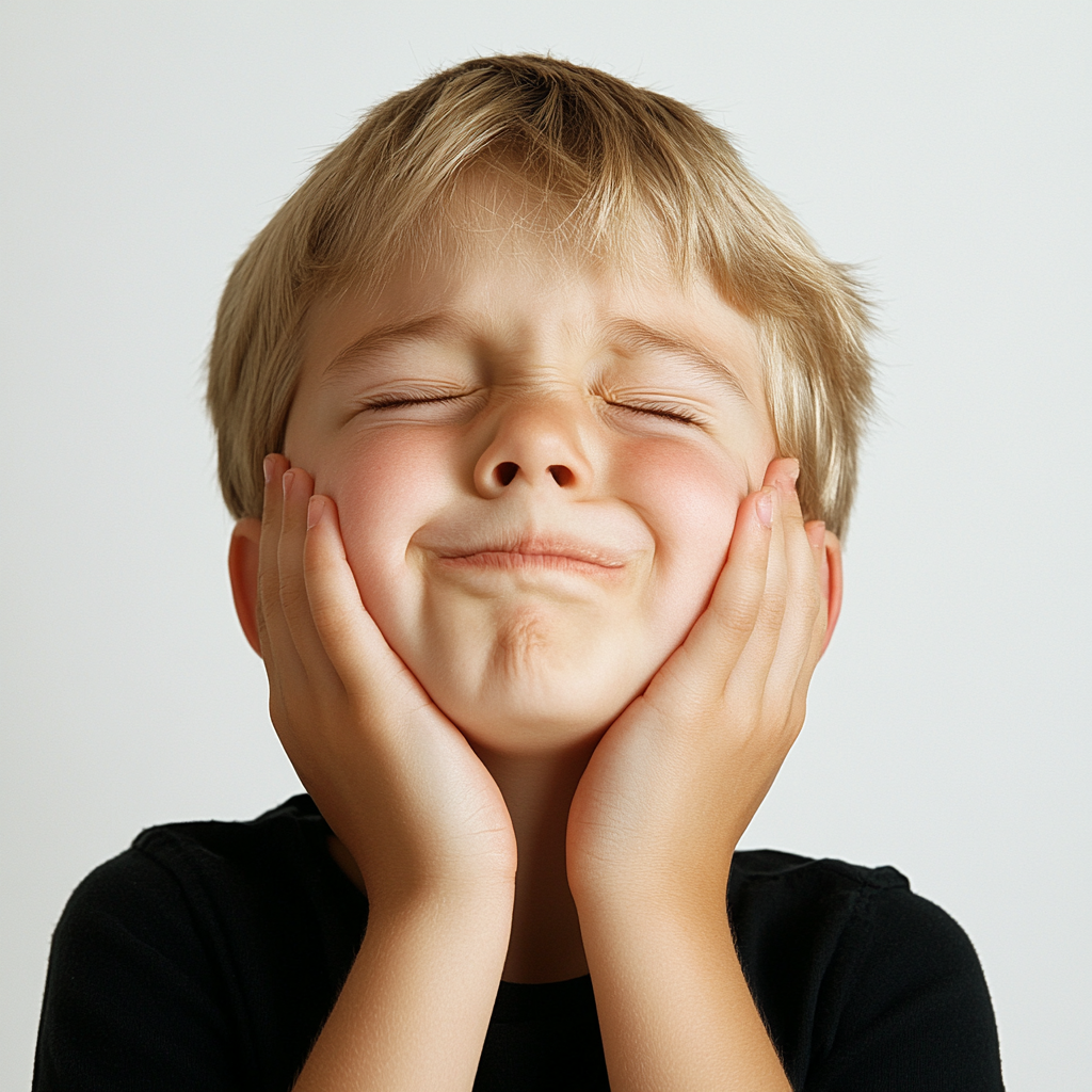 Orofacial Myofunctional Therapy - child doing facial exercises Orofacial Myofunctional Therapy - child doing facial exercises