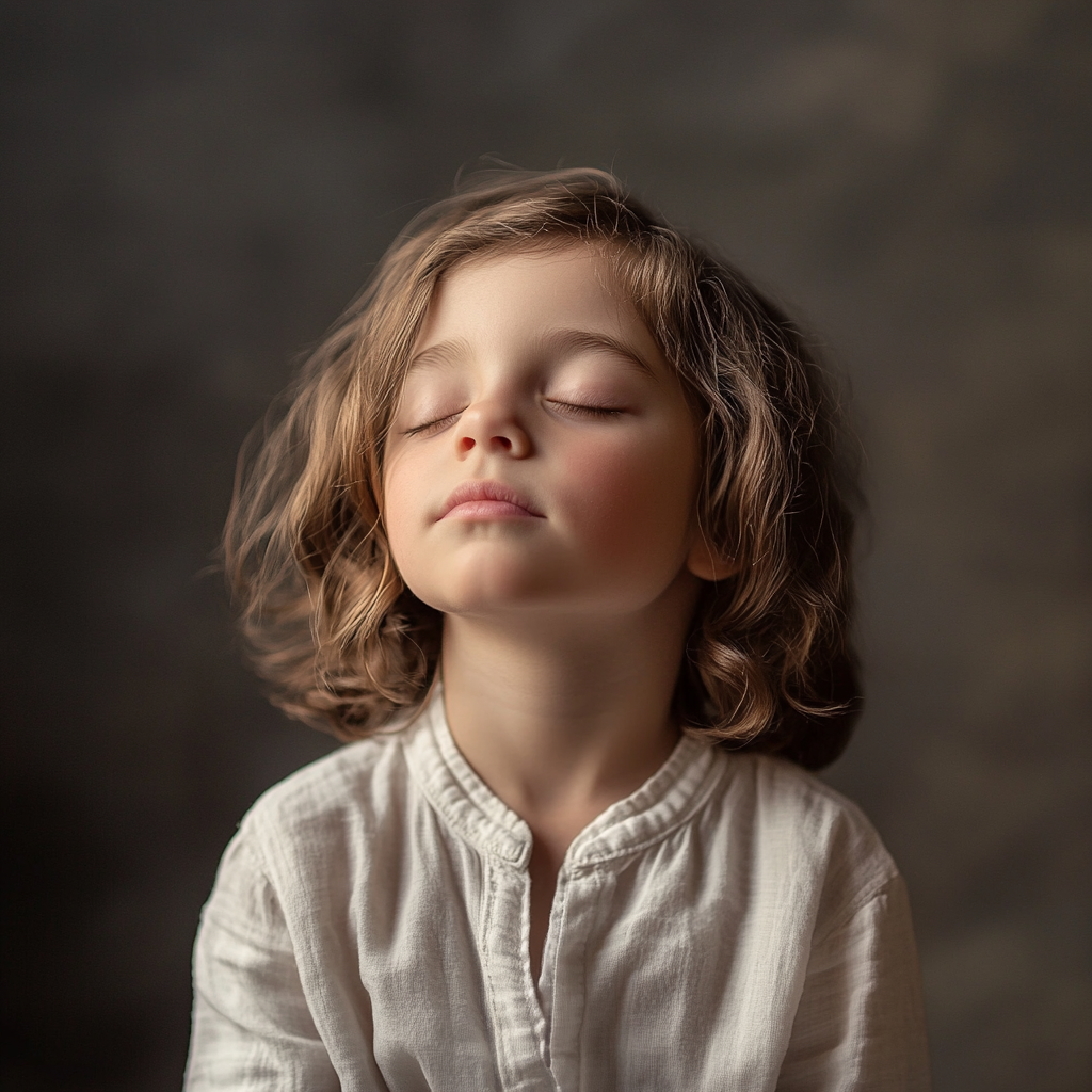 Orofacial Myofunctional Therapy - child doing breathing exercises Orofacial Myofunctional Therapy - child doing breathing exercises